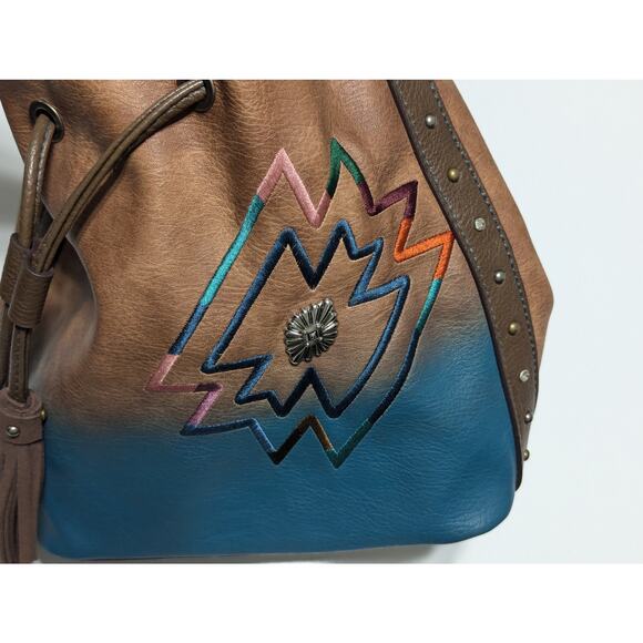 Catchfly Studio Western Leather Backpack Purse Bag Womens Southwestern Rodeo - Picture 5 of 5